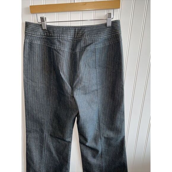 Bently A. Wide Leg Jeans Women’s 12 Blue Split Back Hem Stripped Classic Y2K - Picture 7 of 11